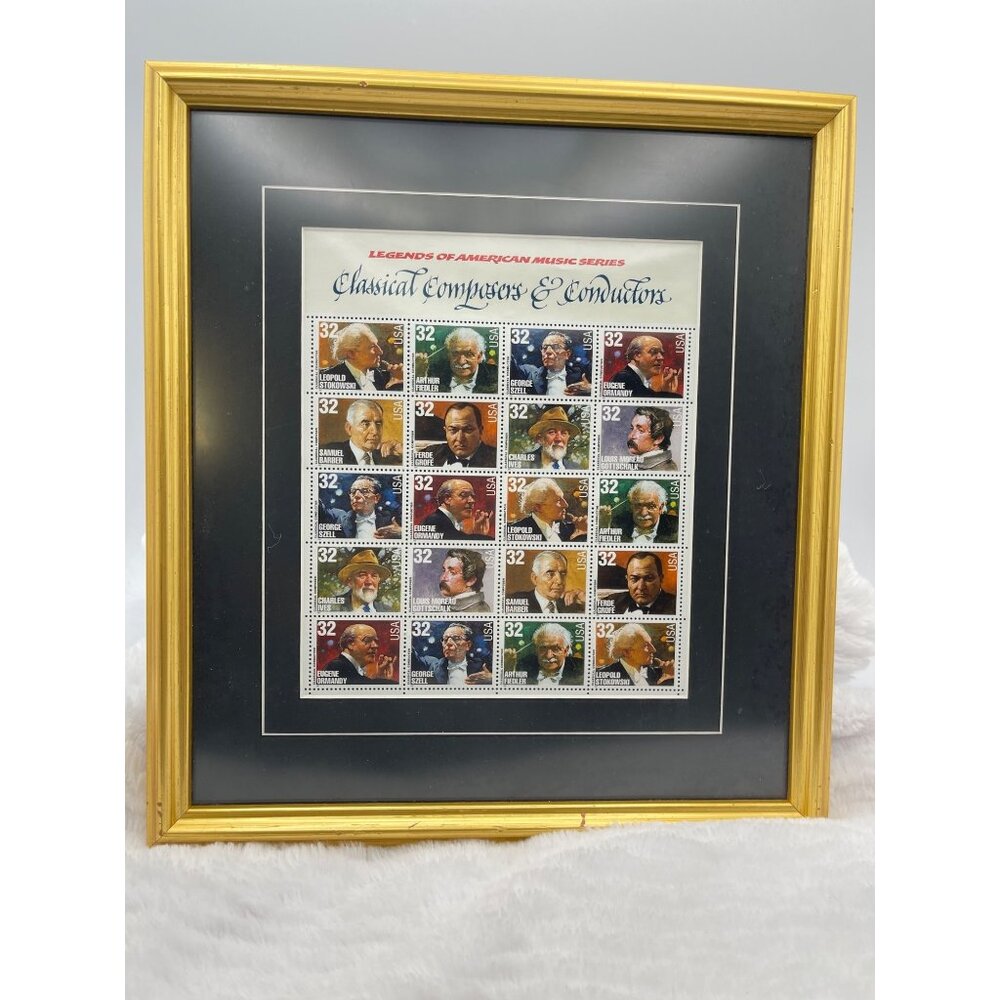 1997 Legends of American Music Series 32-Cent U.S. Stamp #3158-31658 New Framed